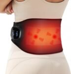 Comfytemp Cordless Portable Heating Pad with Massager for Lower Back Soothing, FSA Eligible HSA 9 Heat 5 Vibration 3 Intensity, Rechargeable Wireless Heated Waist Belt App Control, Gifts for Mom Dad