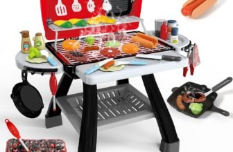 35pcs Kitchen Toy Set, Toy BBQ Grill Set, Cooking Toy Set, Little Chef Play, Kids Grill Playset Interactive BBQ Toy Set, Kids Kitchen Playset Toy Christmas Birthday Gift for Boys Girls