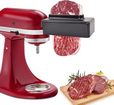 Meat Tenderizer for Kitchenaid Mixer, Meat Tenderize Attachment for Kitchenaid Stand Mixer with Stainless Gears, Black