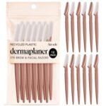 Kitsch Dermaplane Razor for Women Face – Face Razors for Women & Men, Eye Brow Razors & Face Shaver – Exfoliating Facial Razor & Dermaplaner as Skin Care Tool for Smoother Skin - Terracotta, 12 pcs