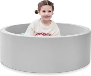 Foam Ball Pit for Toddlers – Grey