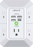 QINLIANF 5-Outlet Wall Charger with 4 USB Ports – Surge Protector