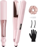 Wavytalk Steam Hair Straightener – 1.38″ Nano Titanium Flat Iron
