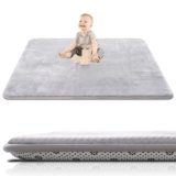 SEPARO 50×50″ Thick Baby Play Mat – Grey Plush Foam
