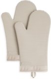 KitchenAid Ribbed Silicone Oven Mitts – 2 Pack, Milkshake