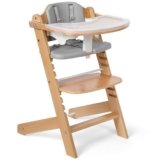 Cowiewie 3-in-1 Convertible Wooden High Chair – Grey