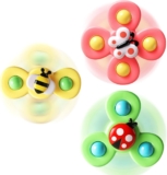 ALASOU Suction Cup Spinner Toys – 3PCS Sensory Spinning Set for Toddlers