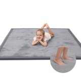 Extra-Large Memory Foam Baby Play Mat – Dark Grey