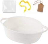 OIAHOMY Small Woven Gift Basket with Handles & DIY Kit