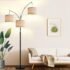 Rattan Floor Lamp with Remote & Dimmable 5-Mode Light