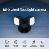 Wired Floodlight Security Camera with HD Live View & Built-In Siren