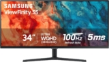 34-Inch Ultrawide QHD Monitor with HDR10, AMD FreeSync & Eye Care