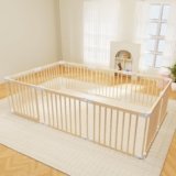 Foldable Wooden Baby Playpen & Activity Center – 56×83×24″