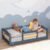 Ocodile Montessori Toddler Bed – Gray Wooden Frame