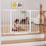 Cumbor Extra-Wide Baby & Pet Gate – 29.7–51.5″, White