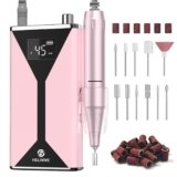 Professional Cordless Electric Nail Drill – 45,000RPM, Pink