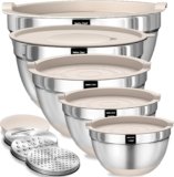 Umite Chef 8-Piece Stainless Steel Mixing Bowl Set – Airtight Lids