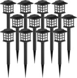 Solar LED Pathway Lights – 12 Pack Waterproof Garden Set