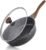 SENSARTE Nonstick Stone Skillet with Lid, Stay-Cool Handle, Induction-Compatible