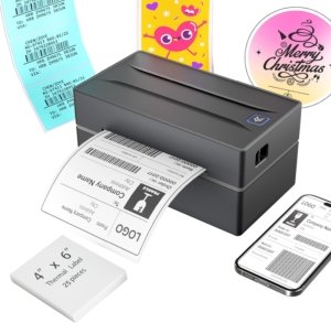 Wireless 4×6 Bluetooth Thermal Shipping Label Printer