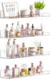 Clear Acrylic Floating Shelves – 4 Pack Wall Organizer