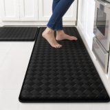 2-Pack Anti-Fatigue Kitchen Mats – Cushioned Non-Slip Rugs (Black)