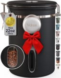 Veken Airtight Coffee Canister with Window, Stainless Steel Food Storage Container 22oz