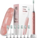 Aquasonic Vibe Series Electric Toothbrush – Ultra-Whitening ADA Accepted Sonic Toothbrush with Wireless Charging