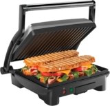 Chefman Panini Press & Sandwich Maker – 4-Slice, Black