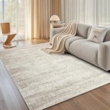 Ultra-Soft Washable Area Rug – Retro Low-Pile Carpet