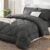7-Piece Queen Comforter Set with Soft All-Season Bedding & Sheet Set – Dark Grey