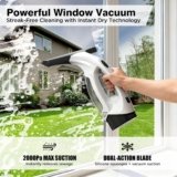 Cordless Electric Window Vacuum Cleaner 2000Pa Glass Cleaning Squeegee
