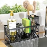 Cisily Kitchen Sink Caddy – Rustproof Sponge & Brush Holder