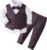 Kimocat Baby Boy Gentleman Suit Set – Long Sleeve Shirt, Vest and Pants with Bowtie