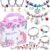 Unicorn Charm Bracelet Making Kit for Kids Creative Jewelry DIY Set