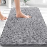 Ultra-Soft Chenille Bathroom Rug Quick-Dry & Non-Slip