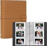 Vienrose Mini Polaroid Photo Album – 240 Pocket Binder (Dark Brown)