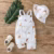 2-Piece Baby Summer Sleeveless Jumpsuit Set – Cartoon Animal Outfit with Hat