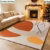 Terracotta Abstract Line Art Rug Deal | Modern Minimalist Area Rug
