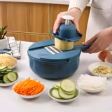 9-in-1 Vegetable Cutter – Multi-Functional Manual Slicer & Grater