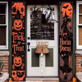 Halloween Hocus Pocus Door Banner Deal | Witch, Pumpkin & Bat Porch Decor