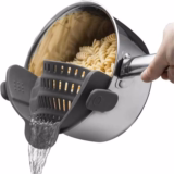 Adjustable Clip-On Pot Strainer – Easy Kitchen Drain Tool