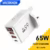 65W USB Type C Charger Deal | 3-Port Fast Charging Wall Adapter for Phones